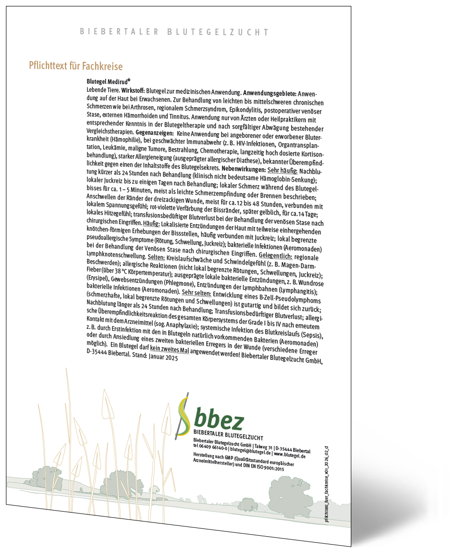 Pflichttext für Fachkreise, ladbar